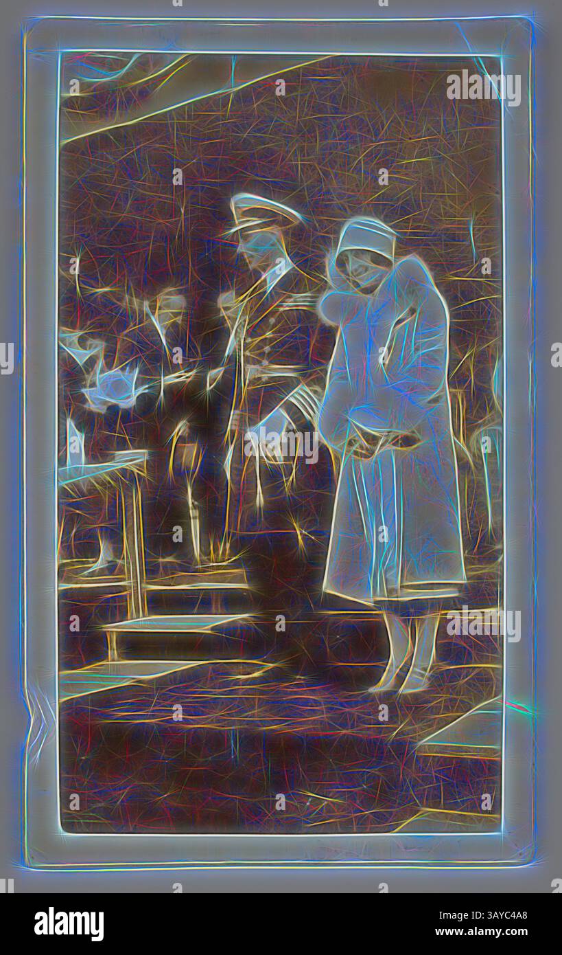 Un incontro formale presenta figure in un abbigliamento elegante, con un focus su due individui, uno in un cappotto con dettagli in pelliccia e l'altro in abito cerimoniale, suggerendo un evento significativo. L'ambiente trasmette un senso di riverenza e tradizione. Fotografia - Kodak, Duca e Duchessa di York, circa 1927, fotografia in bianco e nero del Duca e Duchessa di York (poi Re Giorgio vi e Regina Elisabetta) che visitarono l'Australia nel 1927, dove parteciparono all'apertura del Parlamento a Canberra. Questa fotografia fa parte della Kodak Heritage Collection di prodotti e materiali promozionali Foto Stock