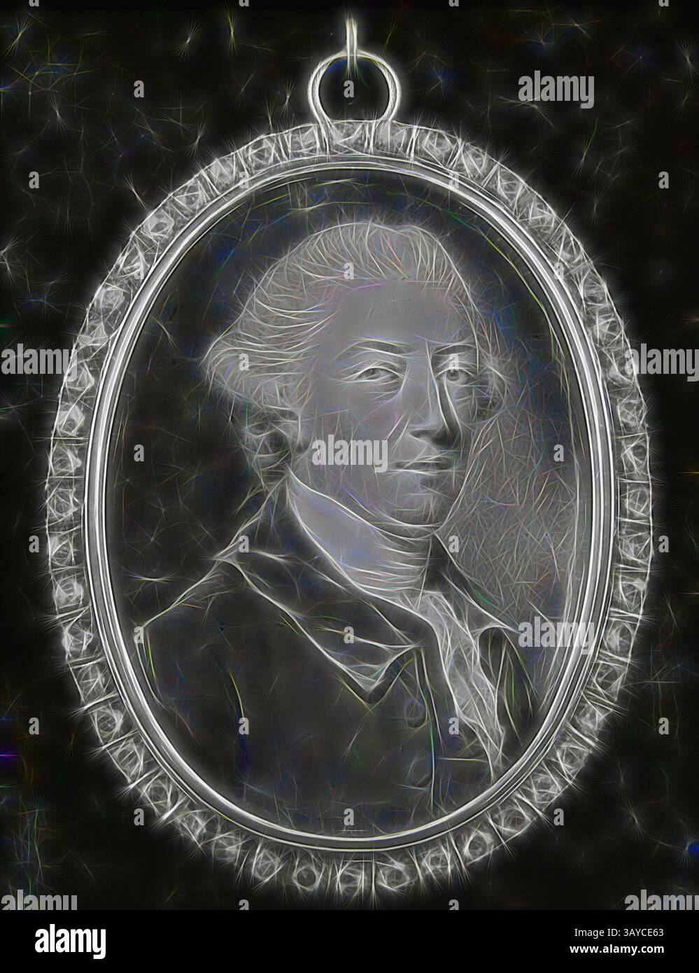 Lantern Slide - miniature di Sir P. Francis, 1909-1930, una serie di novanta diapositive magiche contenenti immagini di manufatti, opere d'arte, arti decorative, interni e mobili che sembrano appartenere a varie collezioni di musei e gallerie nel Regno Unito. La Francis Collection of pre-cinematic apparatus and ephemera fu acquisita dai governi australiano e vittoriano nel 1975., arte classica con a Foto Stock