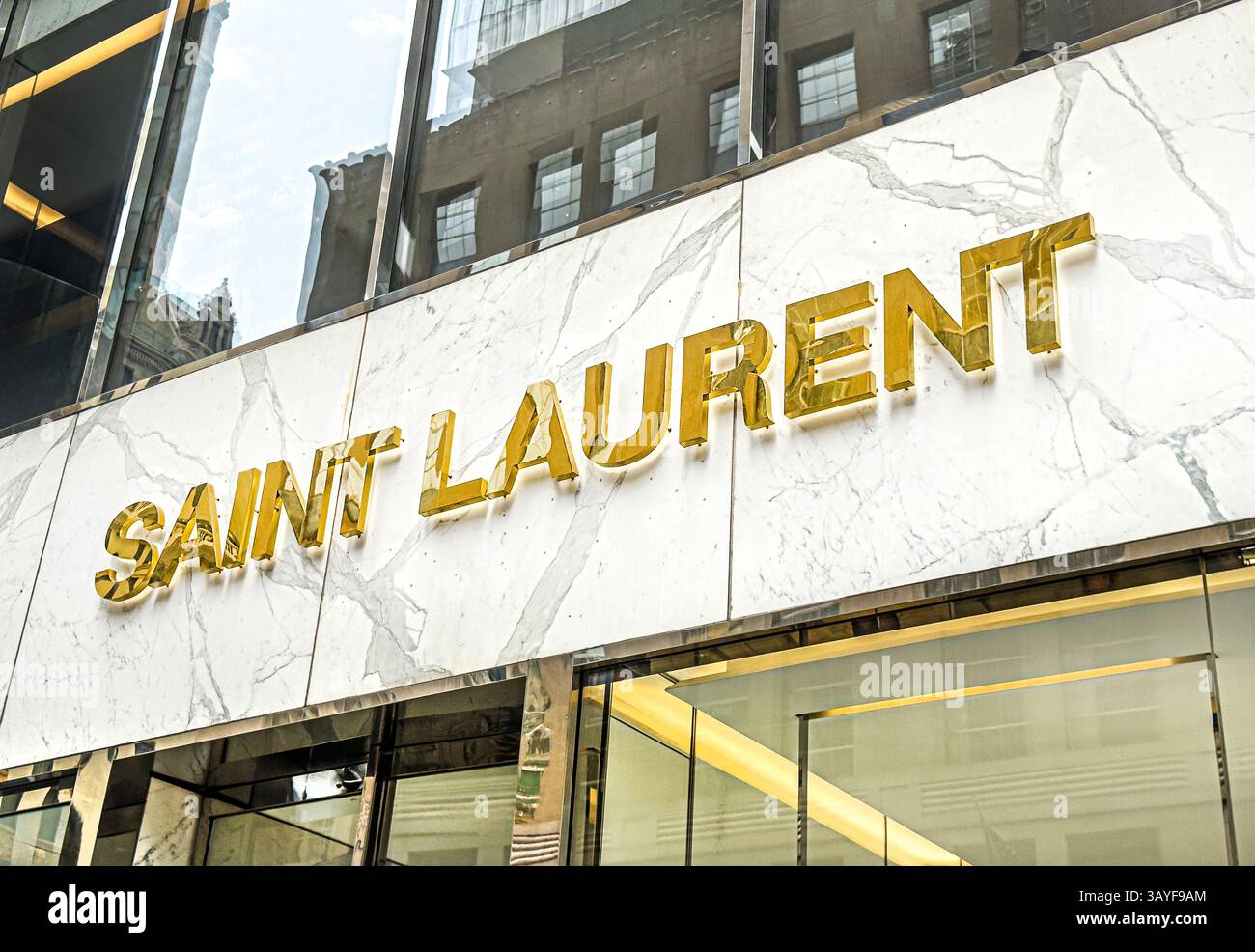 Saint Laurent, esterno dell'edificio, New York, New York, Stati Uniti Foto Stock