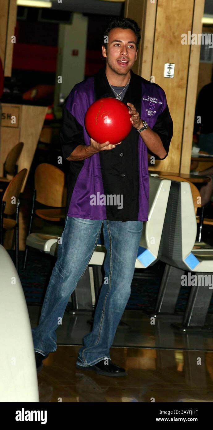 12 giugno 2005 - New York, New York, Stati Uniti - K43669ML.THE DOROUGH LUPUS FOUNDATION E E.L.F. COSMETICS BENEFIT BOWLING TOURNAMENT PRESSO AMF CHELSEA PIER LANE, NEW YORK New York 06-12-2005. - HOWIE DOROUGH (immagine di credito: © Mitchell Levy/Globe Photos/ZUMAPRESS.com) Foto Stock 12 giugno 2005 - New York, New York, Stati Uniti - K43669ML.THE DOROUGH LUPUS FOUNDATION E E.L.F. COSMETICS BENEFIT BOWLING TOURNAMENT PRESSO AMF CHELSEA PIER LANE, NEW YORK New York 06-12-2005. - HOWIE DOROUGH (immagine di credito: © Mitchell Levy/Globe Photos/ZUMAPRESS.com) Foto Stock