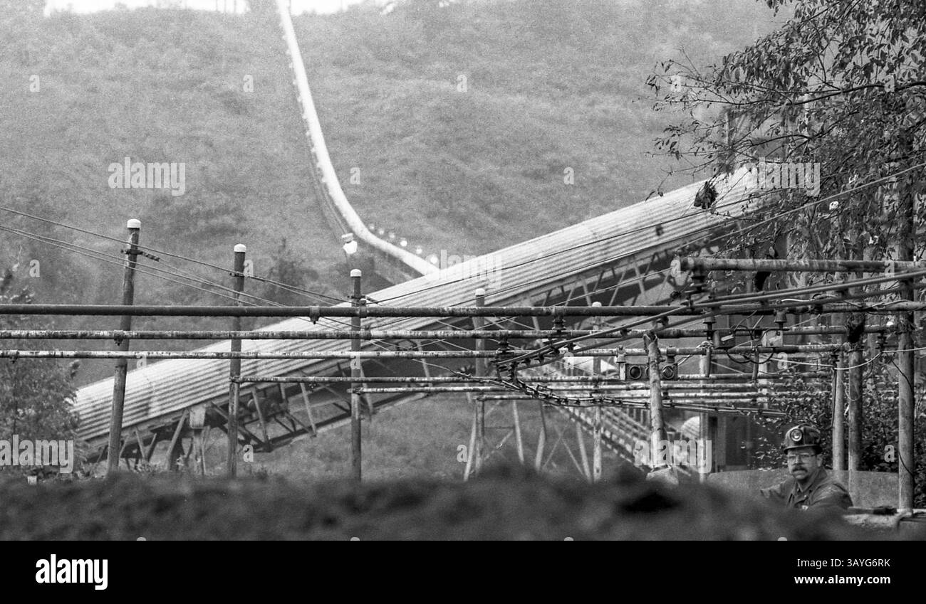Miniere di carbone e minatori a Tazewell, che si trova nell'angolo sud-occidentale della Virginia, intorno al 1992 Foto Stock