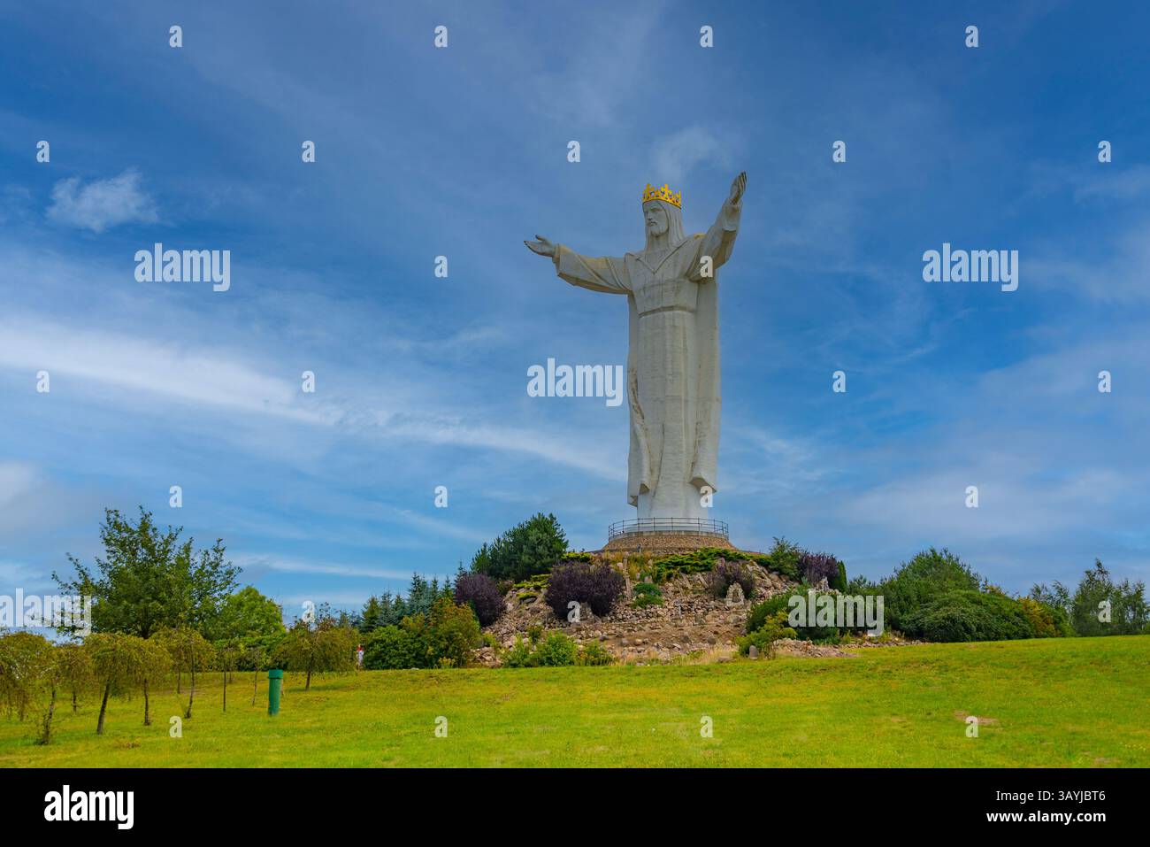 Statua del Cristo Re a Swiebodzin, Polonia. IMMAGINE Foto Stock