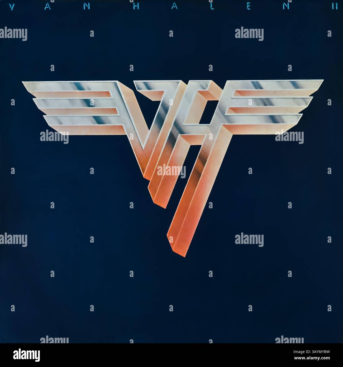 Riproduzione fotografica della copertina dell'album di Van Halen, "Van Halen II" del 1979 su LP vinile. Foto Stock