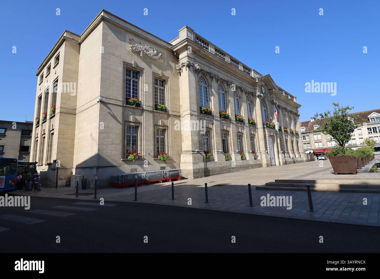 Municipio, vista esterna, città di Beauvais, dipartimento dell'Oise, Francia Foto Stock