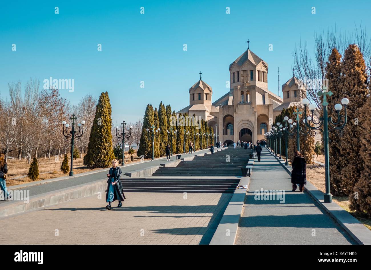 San Gregorio L'Illuminatore Cattedrale Di Yerevan, Armenia Foto Stock