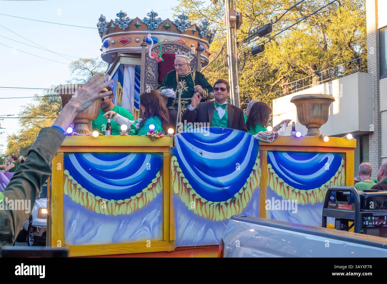 New Orleans, Louisiana - il Downtown Irish Club organizza la sfilata di San Patrizio nel quartiere francese della città. Foto Stock