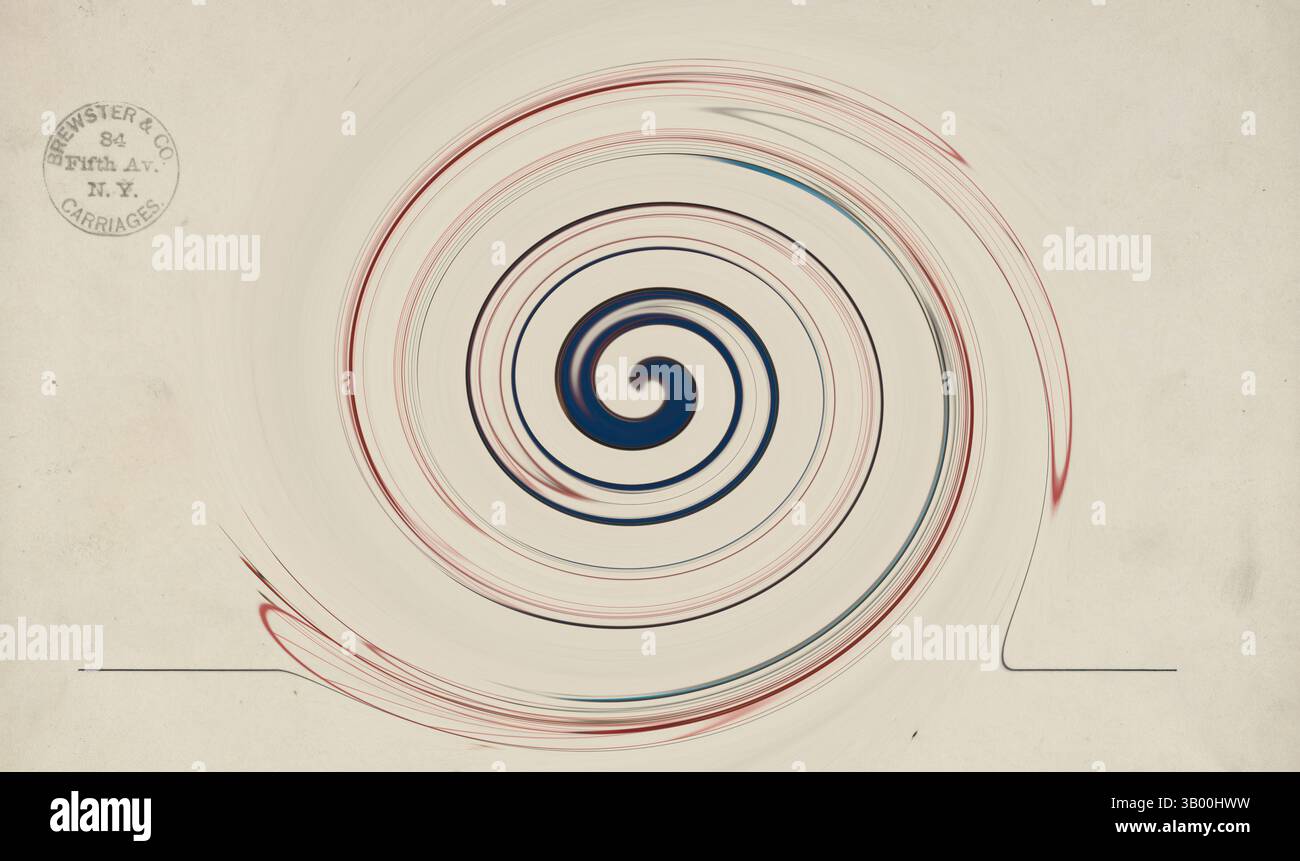 Una rappresentazione artistica di una carrozza d'epoca, evidenziata da vivaci colori neon e linee intricate, su sfondo scuro. Un emblema circolare è posizionato nell'angolo superiore sinistro, aggiungendo un tocco di dettaglio alla composizione. Arte classica con un tocco moderno reinventata da Artotop Foto Stock