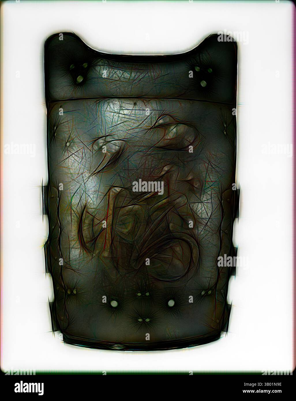 Armatura dal design complesso con motivi testurizzati ed elementi decorativi che mettono in mostra un mix di artigianato e arte. Arte classica con un tocco moderno reinventata da Artotop Foto Stock