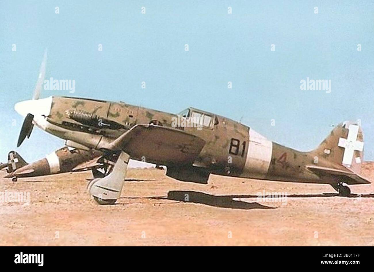 SECONDA GUERRA ITALO-ETIOPE 1935-1937 Macchi italiani C.202 Folgore (Thunderbolt) del 81a Squadron, 6 gruppo, 1st Stormo Foto Stock