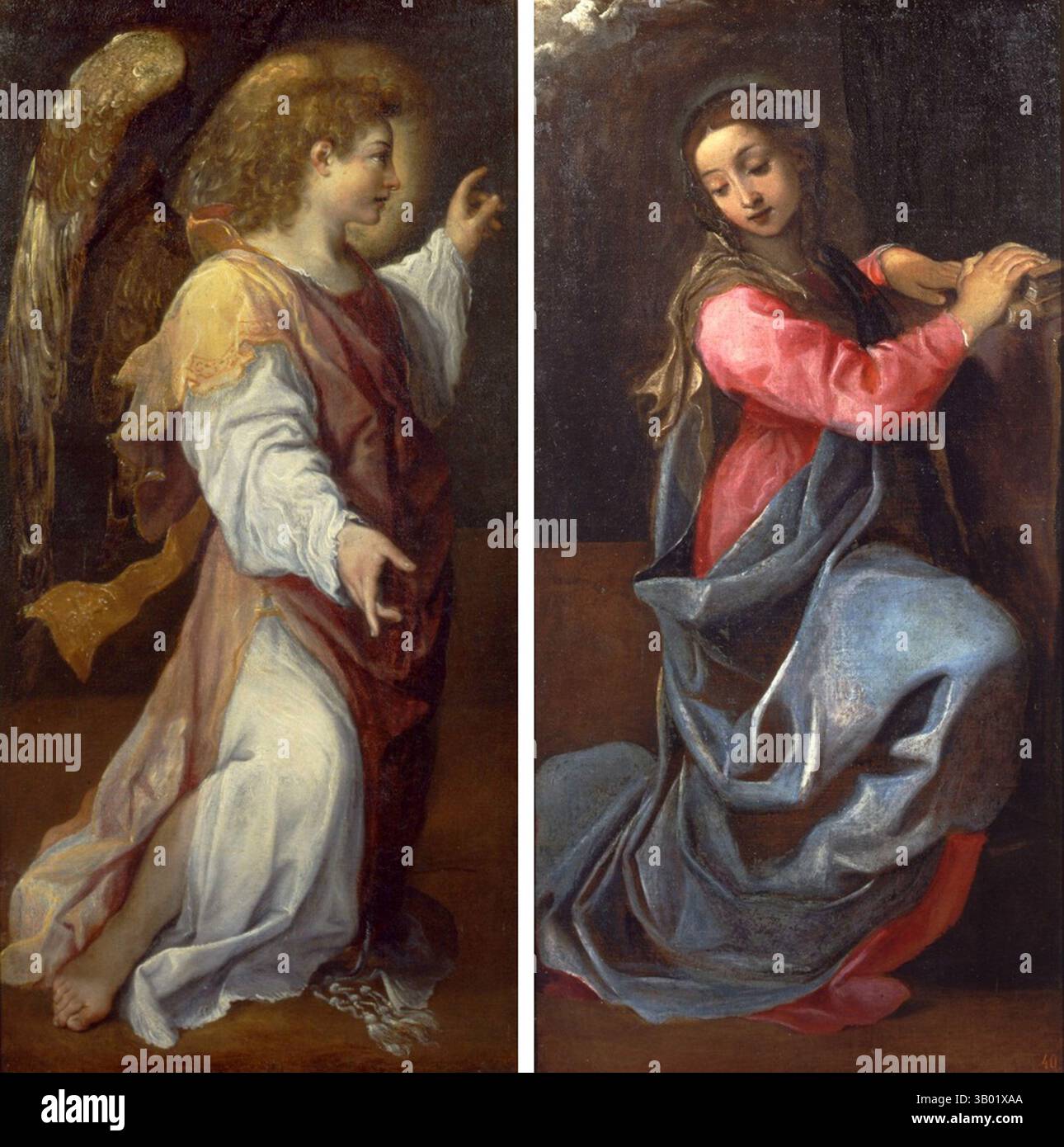 Annibale Carracci Arcangelo Gabriele e Vergine - Annunciazione - Bologna. Foto Stock