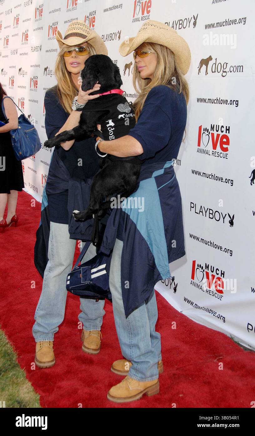 14 LUGLIO 2007 - HOLLYWOOD, CALIFORNIA, STATI UNITI - K53625DL.BOW WOW WOW UNA RACCOLTA FONDI CELEBRITÀ PER IL SALVATAGGIO DI ANIMALI MOLTO AMORE TENUTASI PRESSO PLAYBOY MANSION,. HOLMBY HILLS CA. 7-14-07. - 2007.IMMAGINE: BARBI GEMELLI (immagine di credito: © Dave Longendyke/Globe Photos/ZUMAPRESS.com) Foto Stock