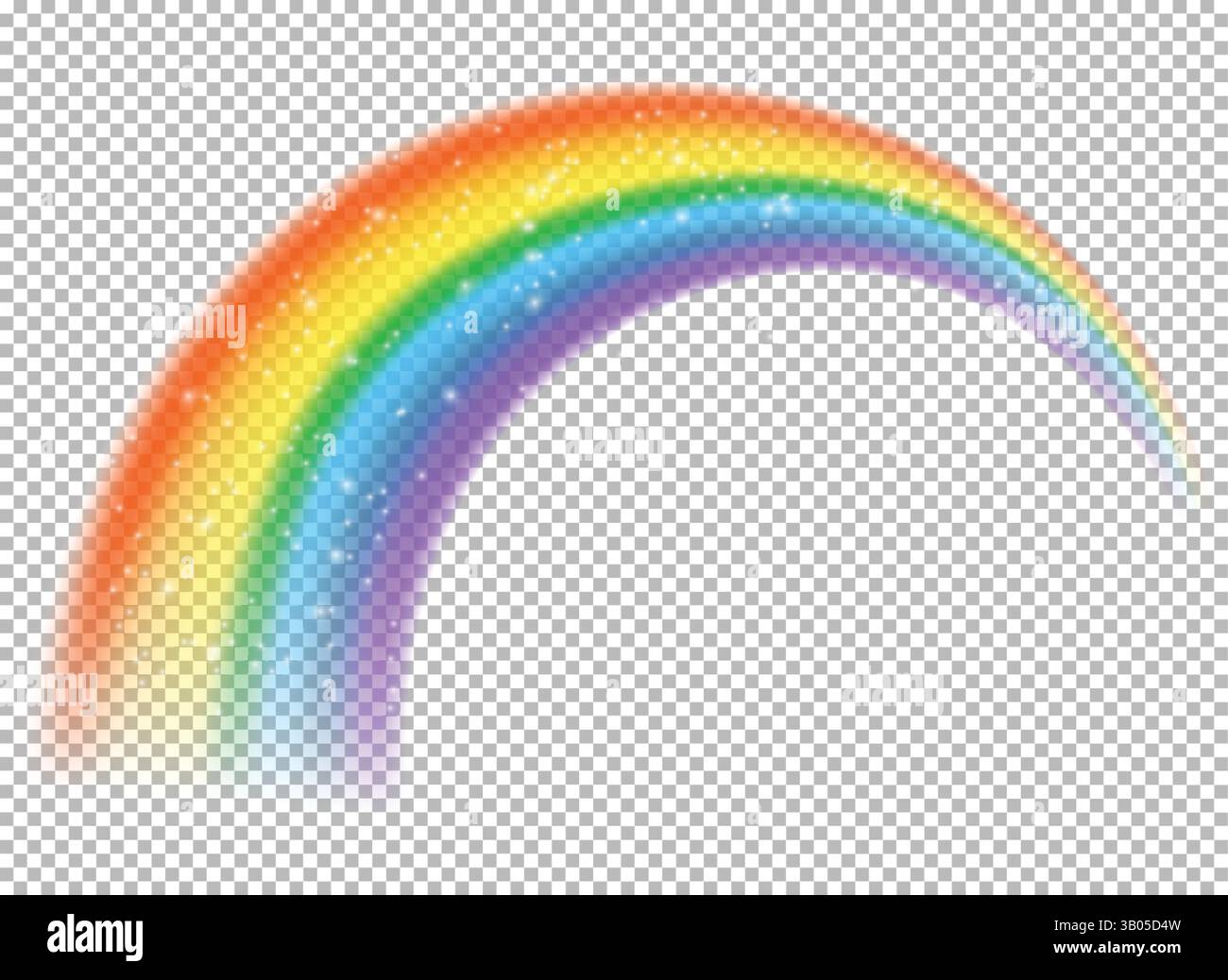 Icona arcobaleno realistica. Icona perfetta isolata su backgroun trasparente. Illustrazione Vettoriale