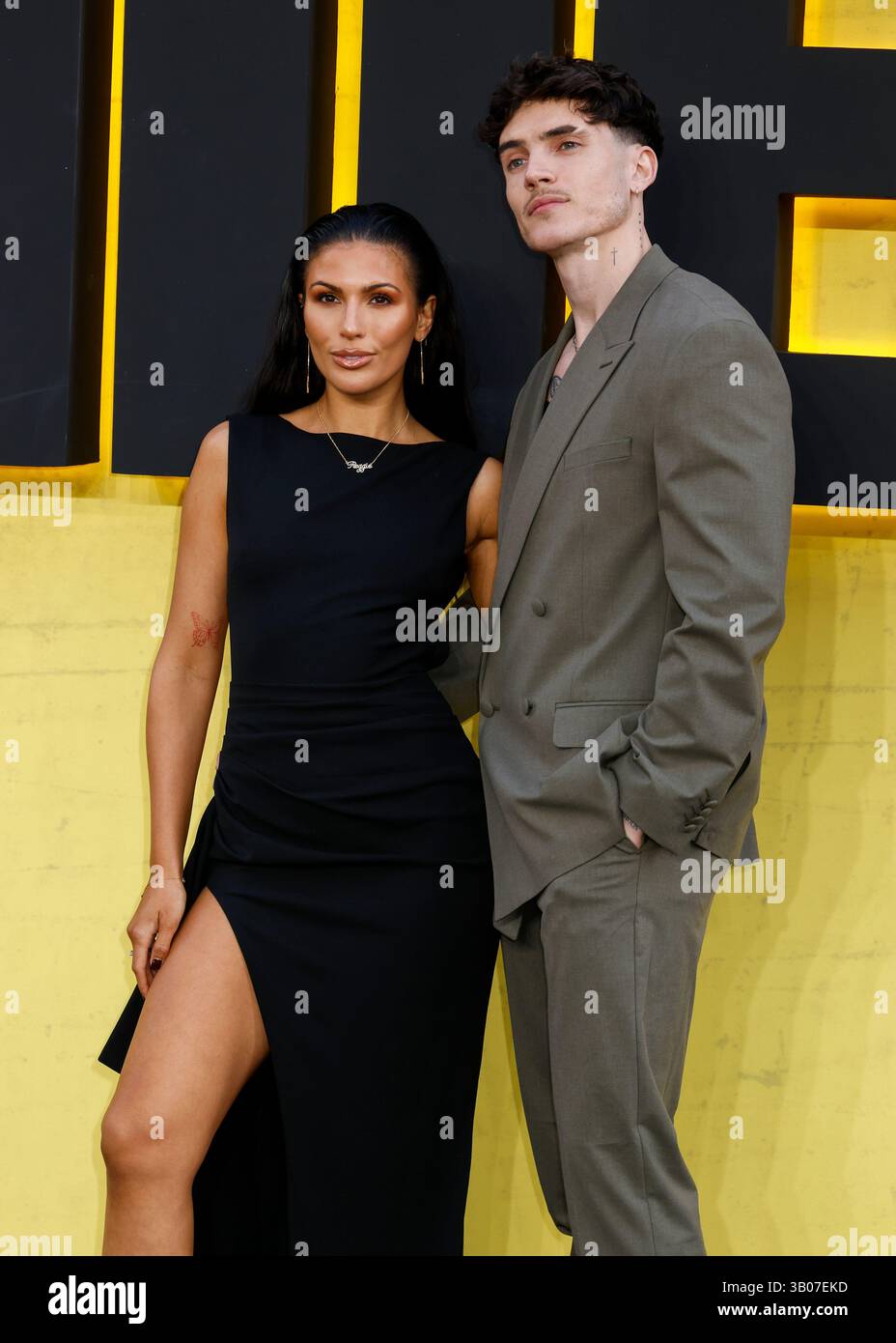 Emily Faye Miller e Cam Holmes partecipano alla prima europea Thunderbolts al Cineworld di Leicester Square, Londra. Foto Stock