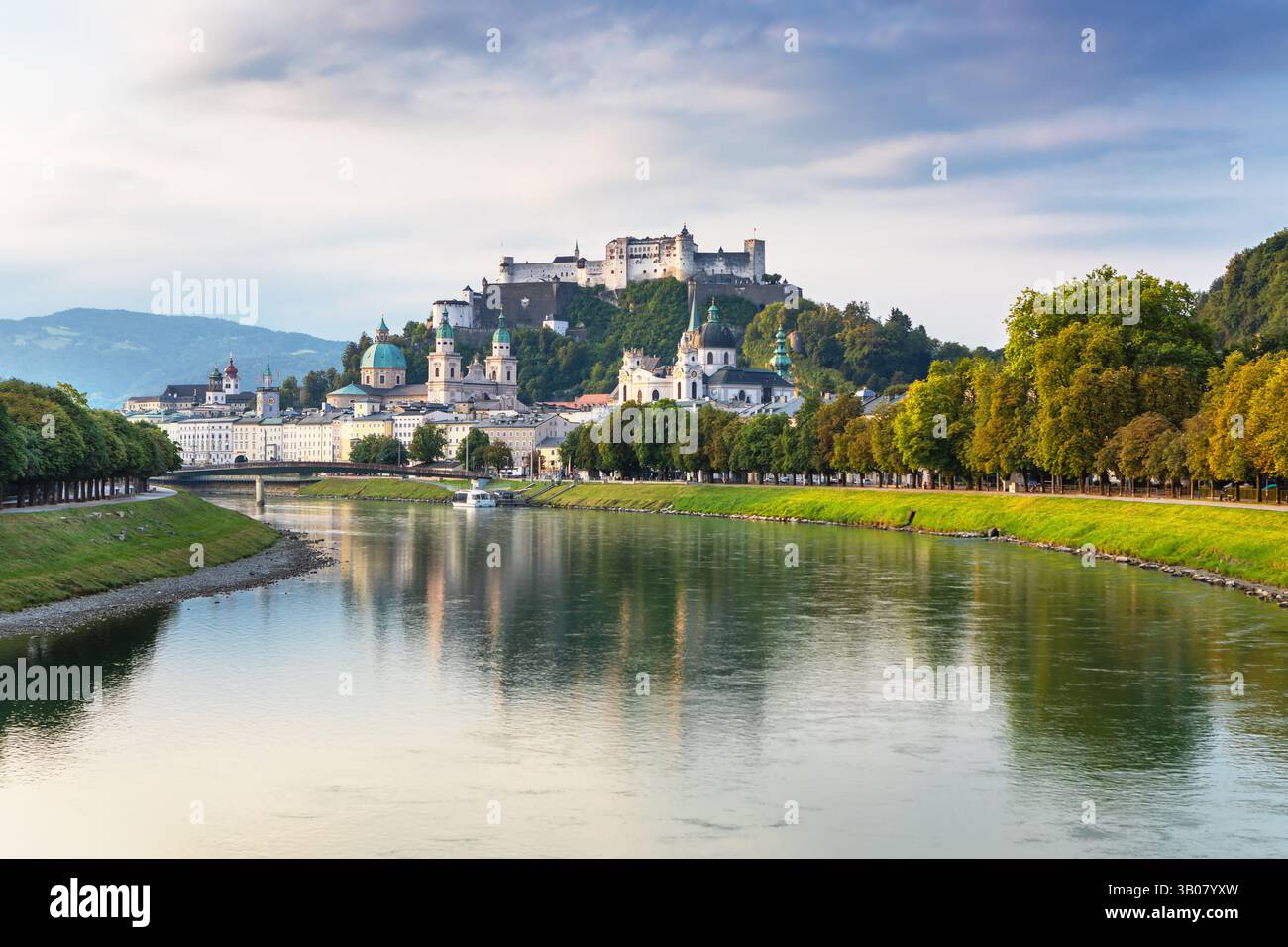 Salisburgo, Austria, centro musicale, festival di Mozart, centro storico, Tennen, fiume, Salzach, Salzach, Monte Cappuccini, Festungsberg Foto Stock