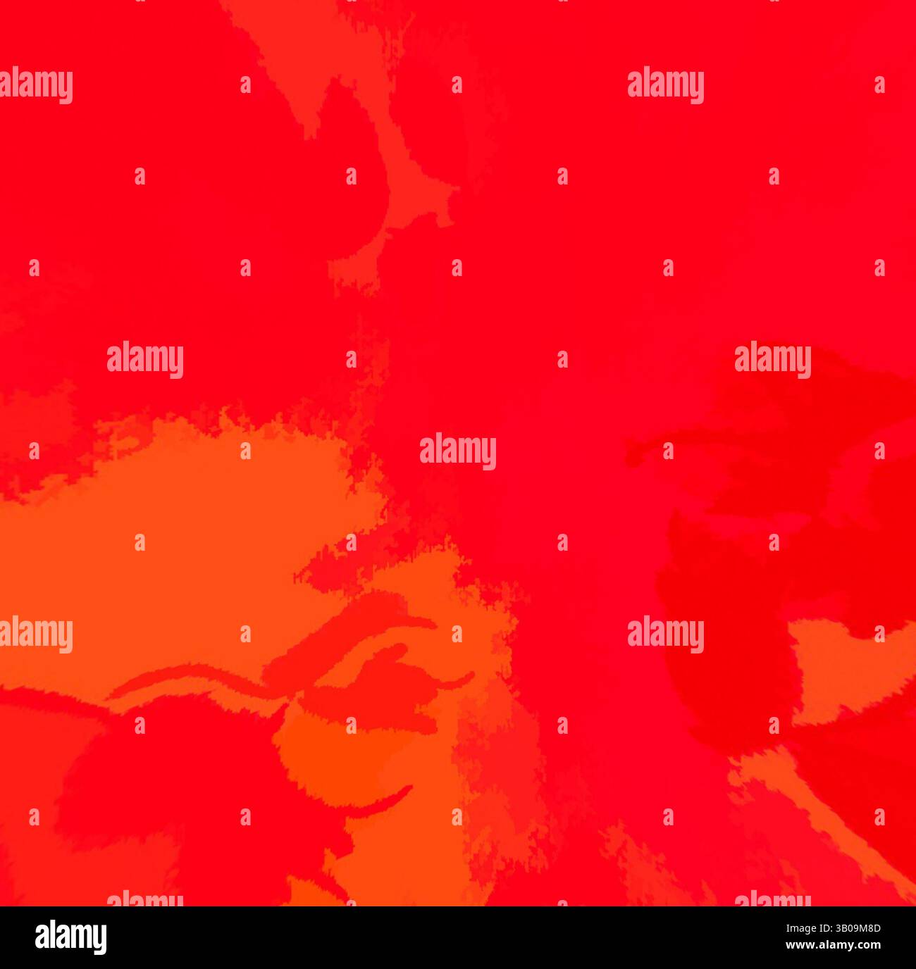 Una vibrante esplosione di sfumature rosse, che fondono sfumature di arancione e tonalità più profonde per creare un motivo floreale astratto che suggerisce movimento ed energia. Una vibrante composizione circolare presenta una miscela di tonalità calde, che sfoggiano sfumature di rosso, arancione e giallo intrecciate a motivi floreali, creando un'atmosfera energica e vivace. Arte classica con un tocco moderno reinventata da Artotop, tessuti francesi trasformati, prima metà del XIX secolo, arte classica con un tocco moderno reinventata da Artotop Foto Stock