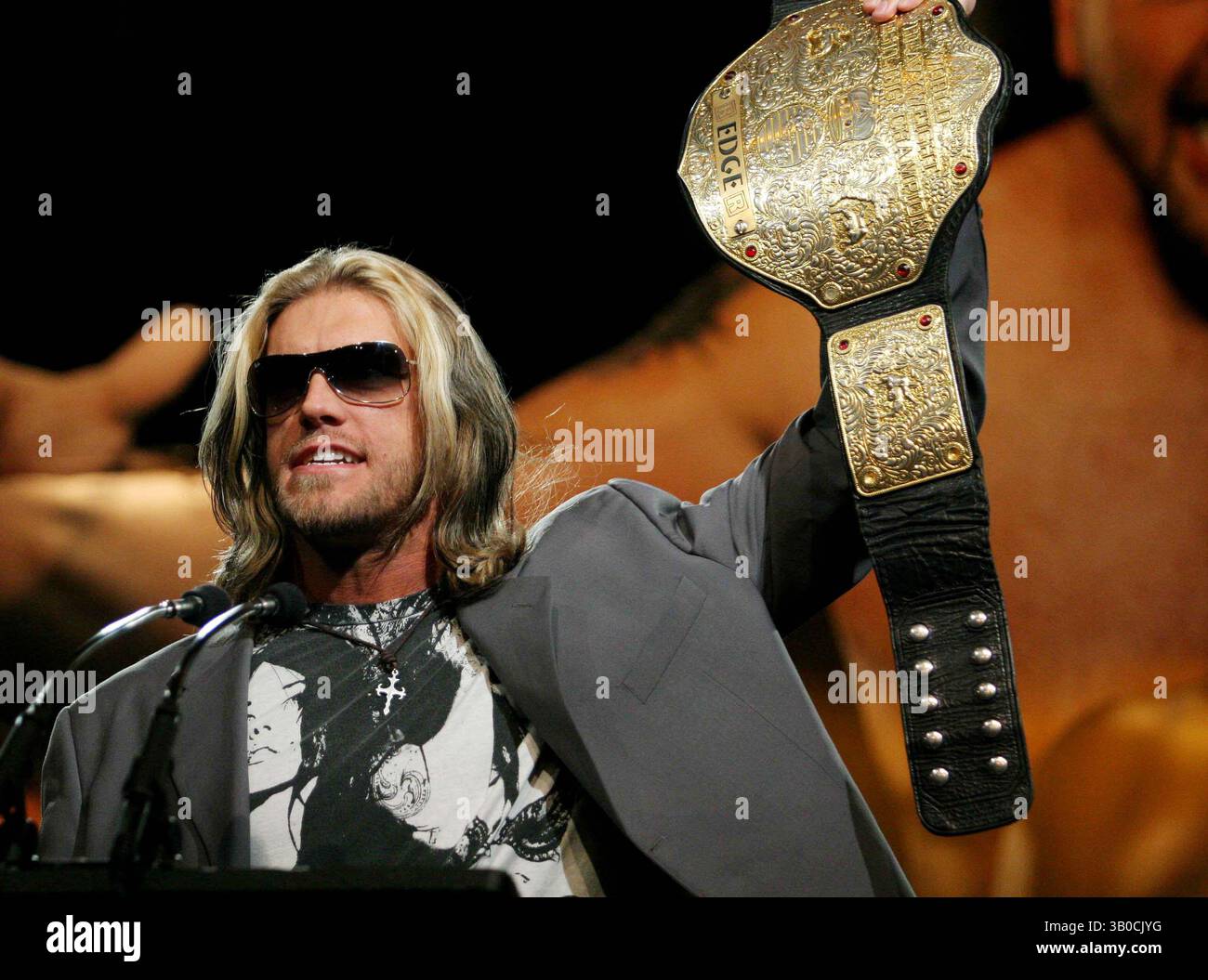 1 gennaio 2000 - New York, New York, Stati Uniti - WRESTLEMANNA XXIV IL 03-30-08 CONFERENZA STAMPA DATA 03-26-08 - EDGE. K57027JBB(immagine di credito: © John Barrett/Globe Photos/ZUMAPRESS.com) Foto Stock