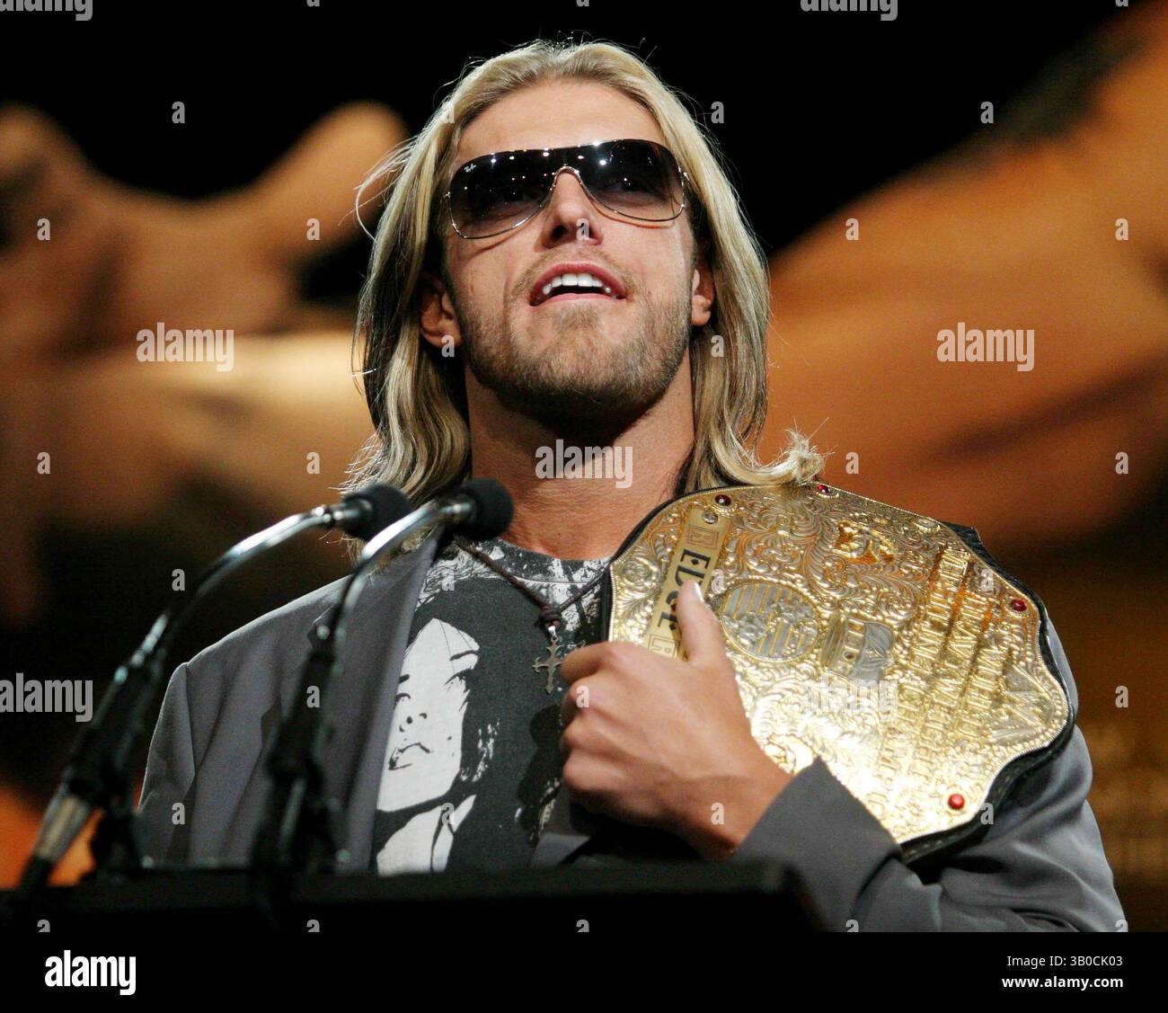 1 gennaio 2000 - New York, New York, Stati Uniti - WRESTLEMANNA XXIV IL 03-30-08 CONFERENZA STAMPA DATA 03-26-08 - EDGE. K57027JBB(immagine di credito: © John Barrett/Globe Photos/ZUMAPRESS.com) Foto Stock