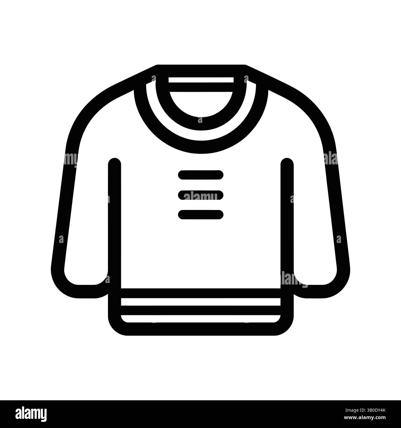 Icona maglione, contorno, silhouette, vettore, illustrazione, isolato su sfondo bianco Illustrazione Vettoriale