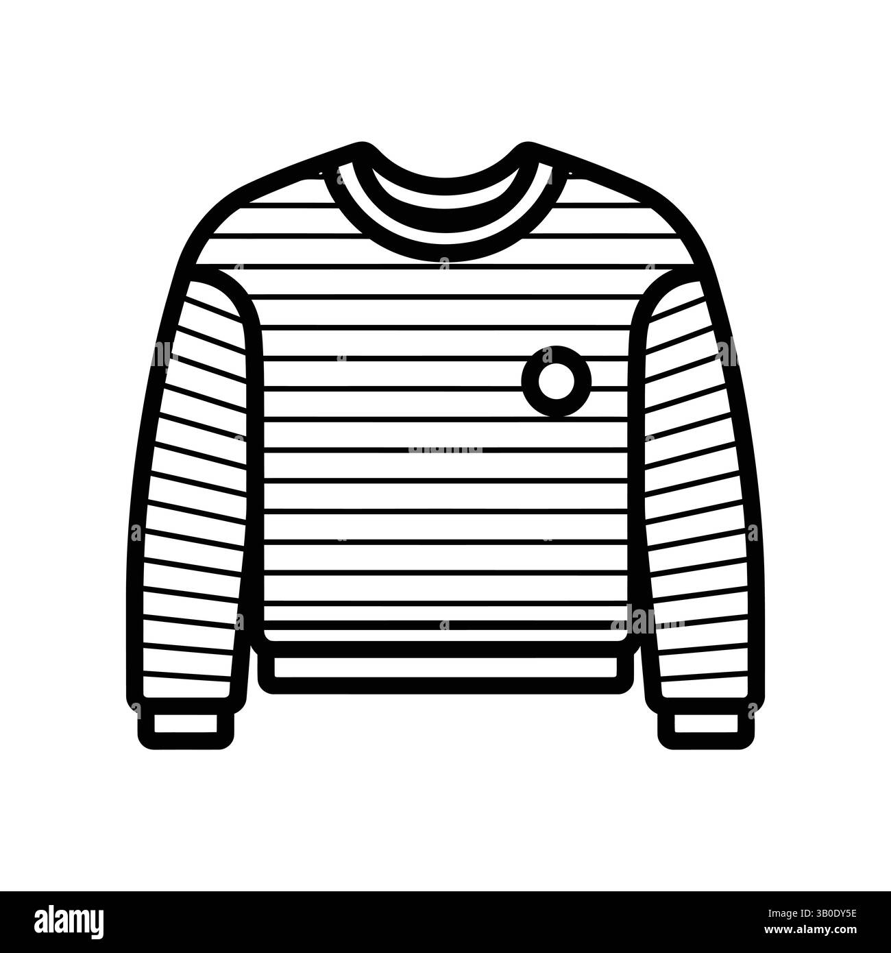 Icona maglione, contorno, silhouette, vettore, illustrazione, isolato su sfondo bianco Illustrazione Vettoriale