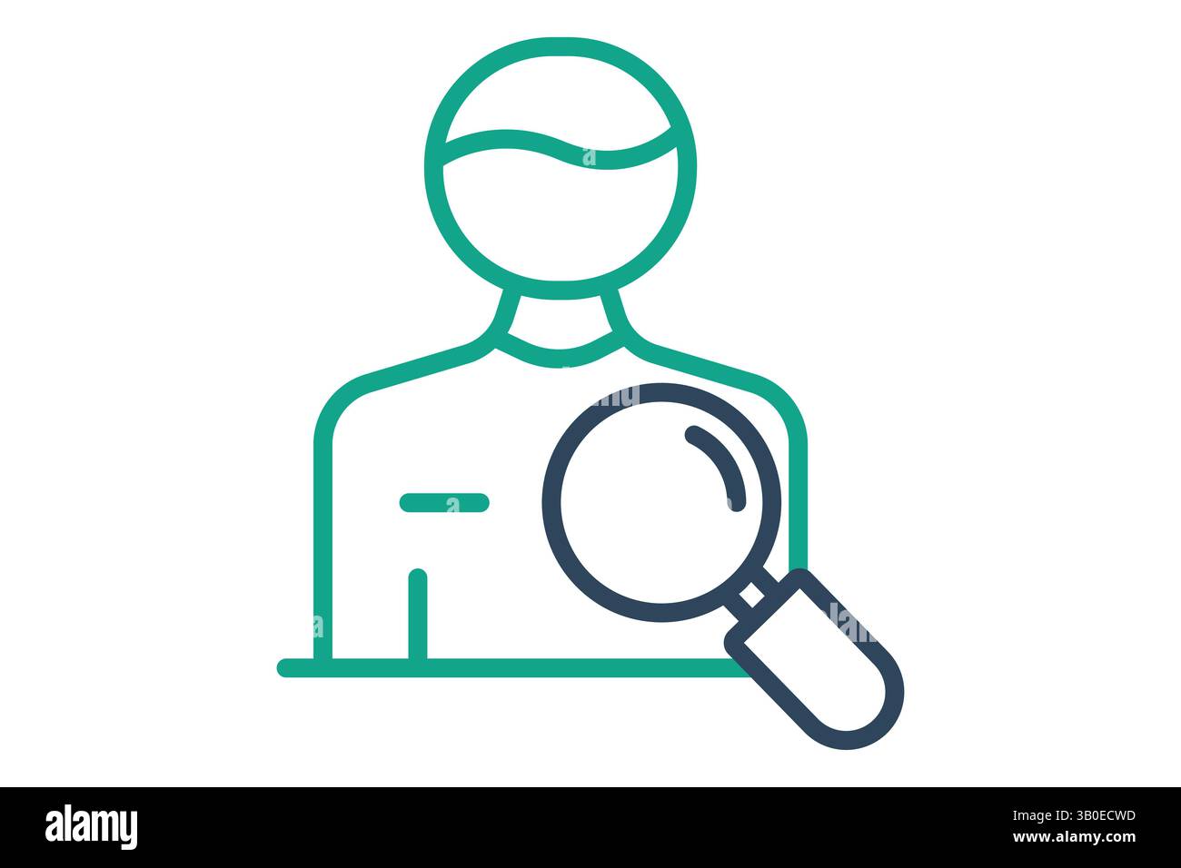 Icona indizio. stile icona linea. icona relativa alla legge e alla giustizia. illustrazione vettoriale degli elementi di legge Illustrazione Vettoriale