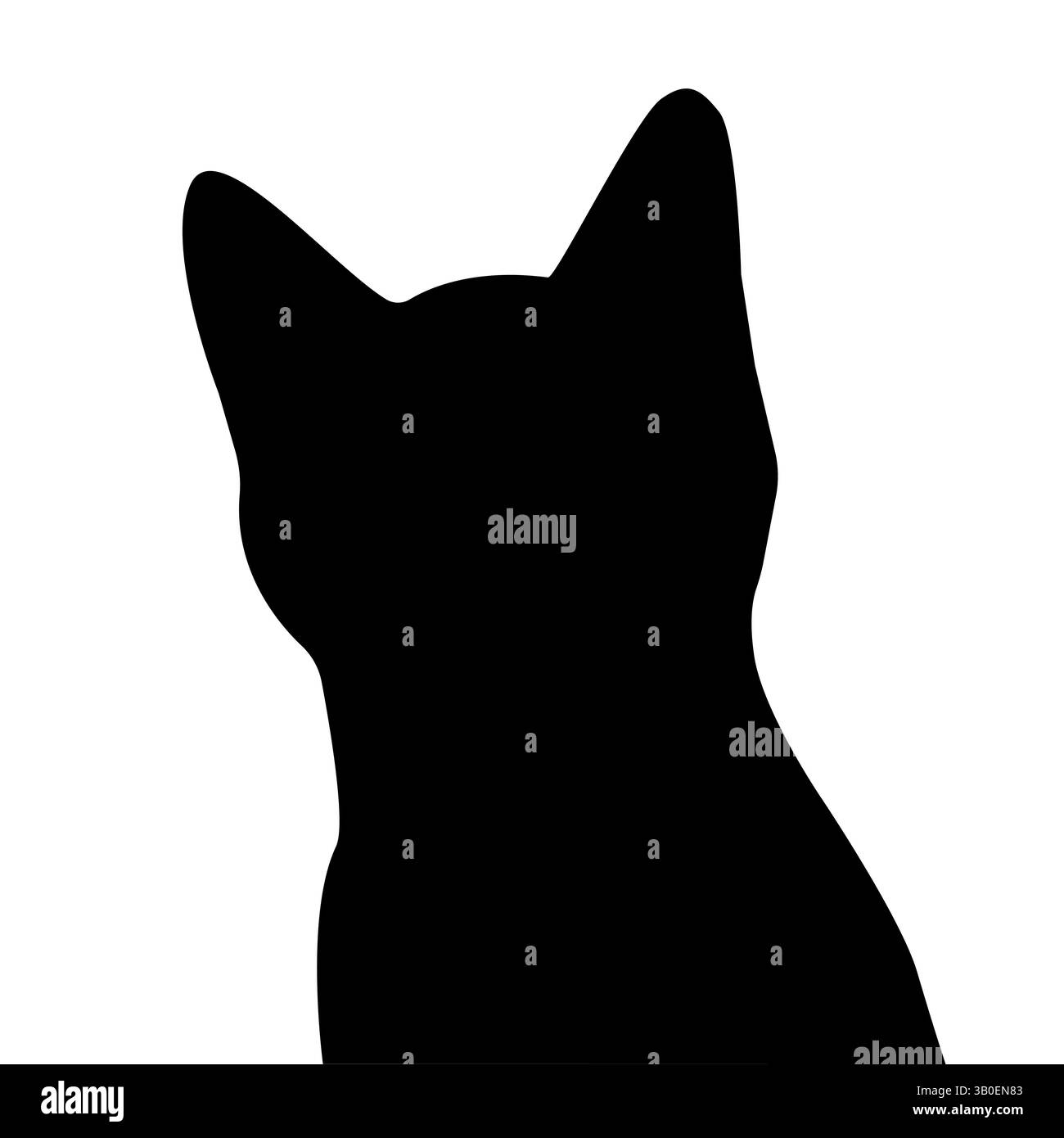 Sagoma vettoriale della testa Cat – grafico profilo a linea Illustrazione Vettoriale