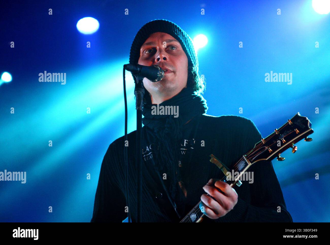 Ville Valo di H.I.M. si esibisce al Gasometer di Vienna, Austria - 13 ottobre 2013 Foto Stock