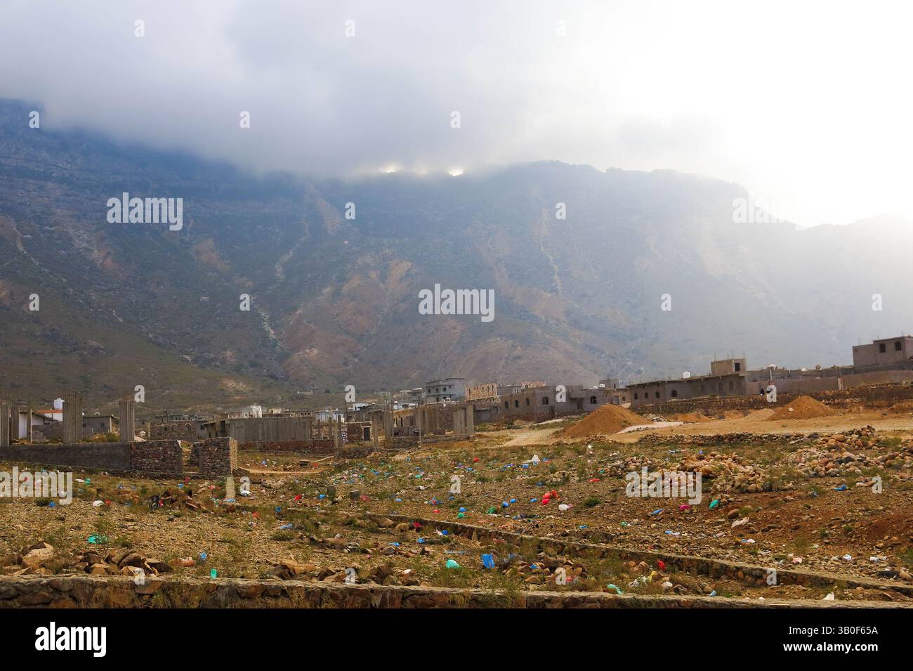 Inquinamento a Hadiboh Foto Stock
