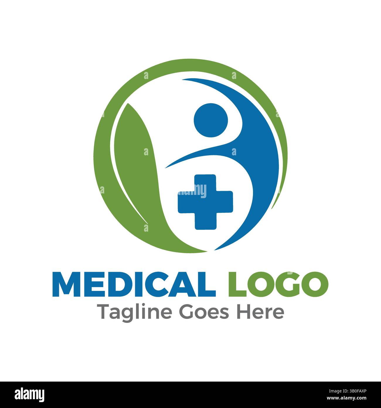 Logo medico professionale Design per cliniche, ospedali e servizi sanitari Branding. Vettore Illustrazione Vettoriale