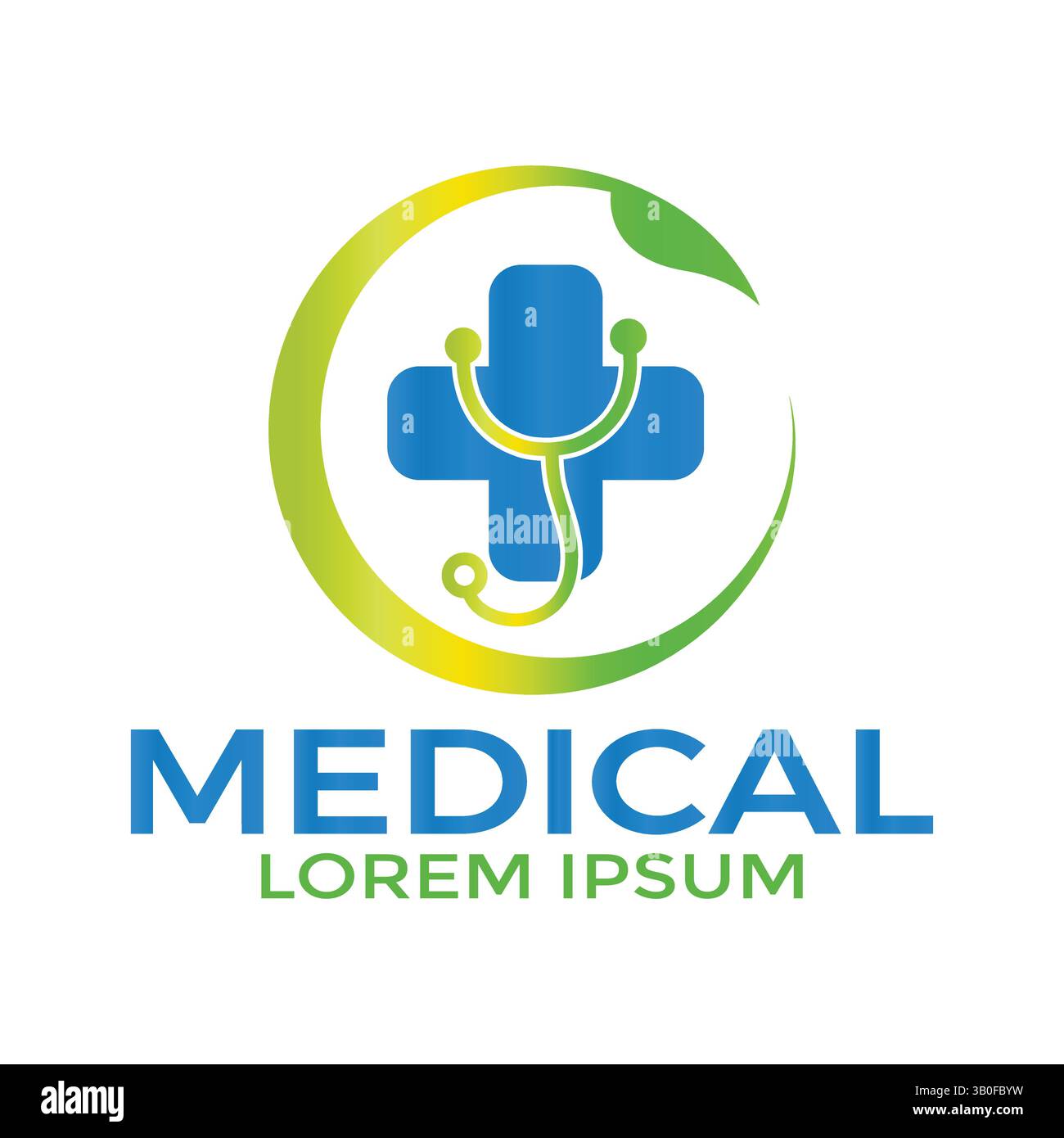 Logo medico professionale Design per cliniche, ospedali e servizi sanitari Branding. Vettore Illustrazione Vettoriale