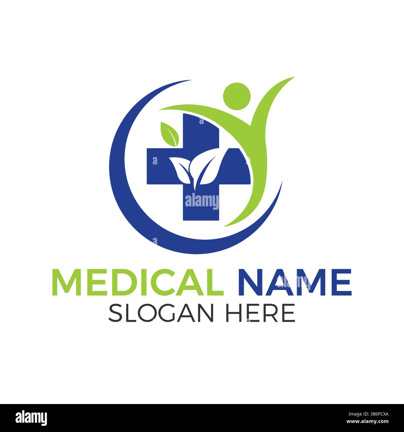 Logo medico professionale Design per cliniche, ospedali e servizi sanitari Branding. Vettore Illustrazione Vettoriale