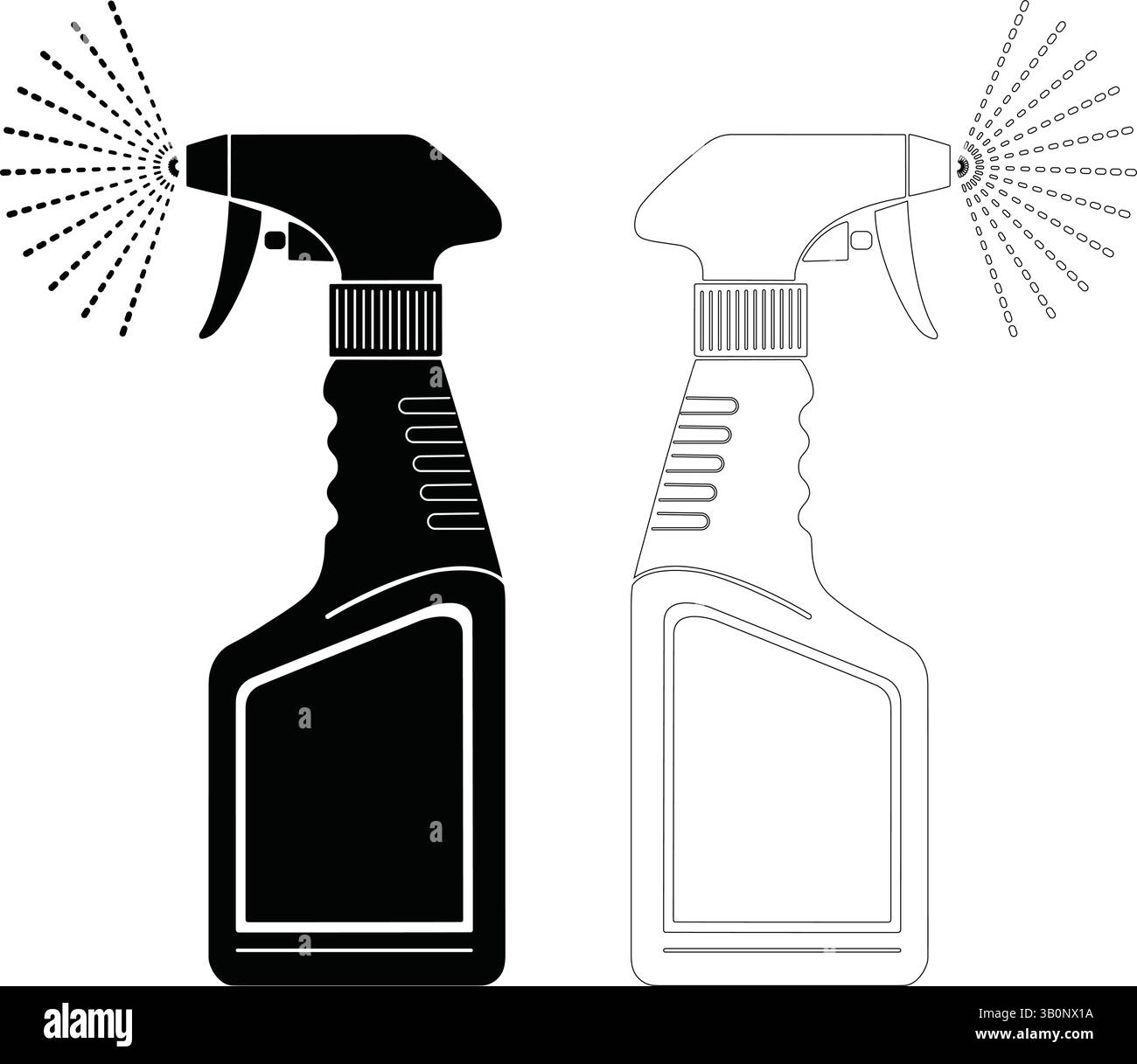 Flacone spray per pulitore del vetro per auto accessorio per la pulizia automobilistica per finestrini, specchi e dettagli parabrezza Illustrazione Vettoriale