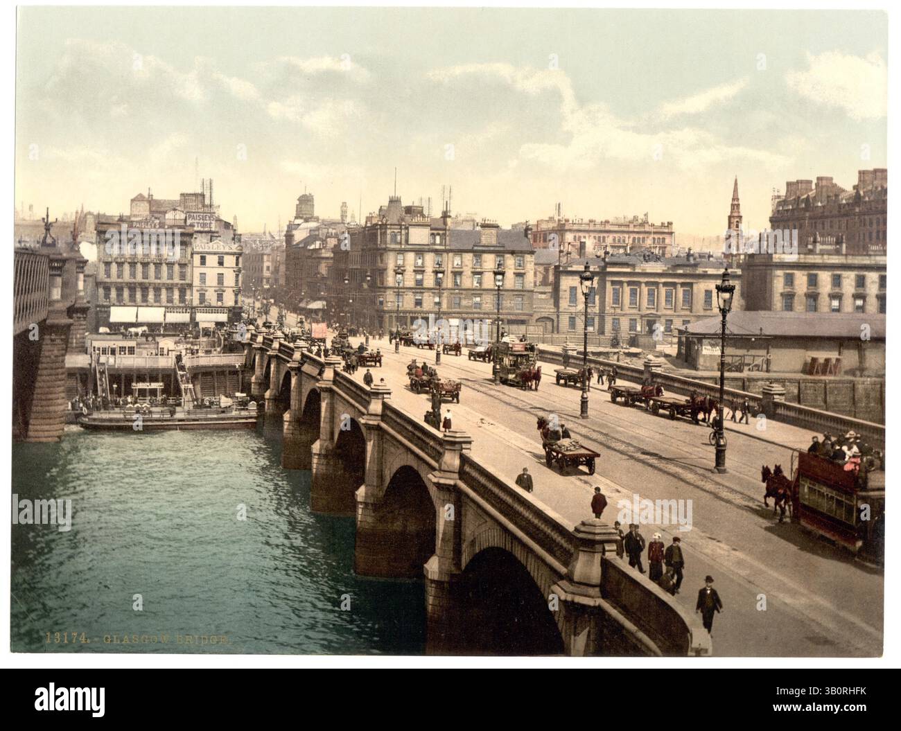 6 giugno 1895 - Glasgow, Scozia - The Bridge, Glasgow, Scozia sul fiume Clyde. (Immagine di credito: © BuyEnlarge/ZUMAPRESS.com) Foto Stock