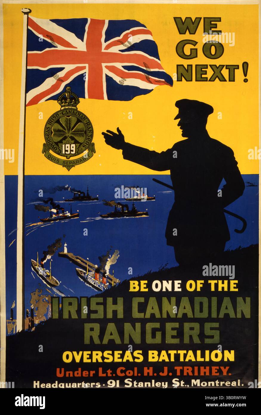 6 giugno 1918 - Canada - andiamo avanti! Ranger canadesi irlandesi. (Immagine di credito: © BuyEnlarge/ZUMAPRESS.com) Foto Stock