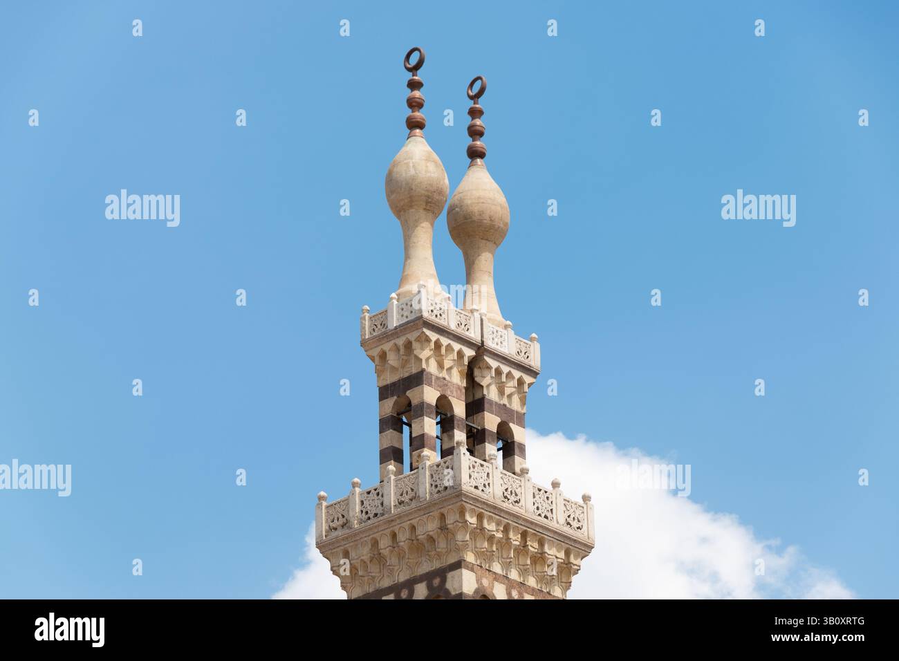 Minareto del Cairo, Egitto Foto Stock