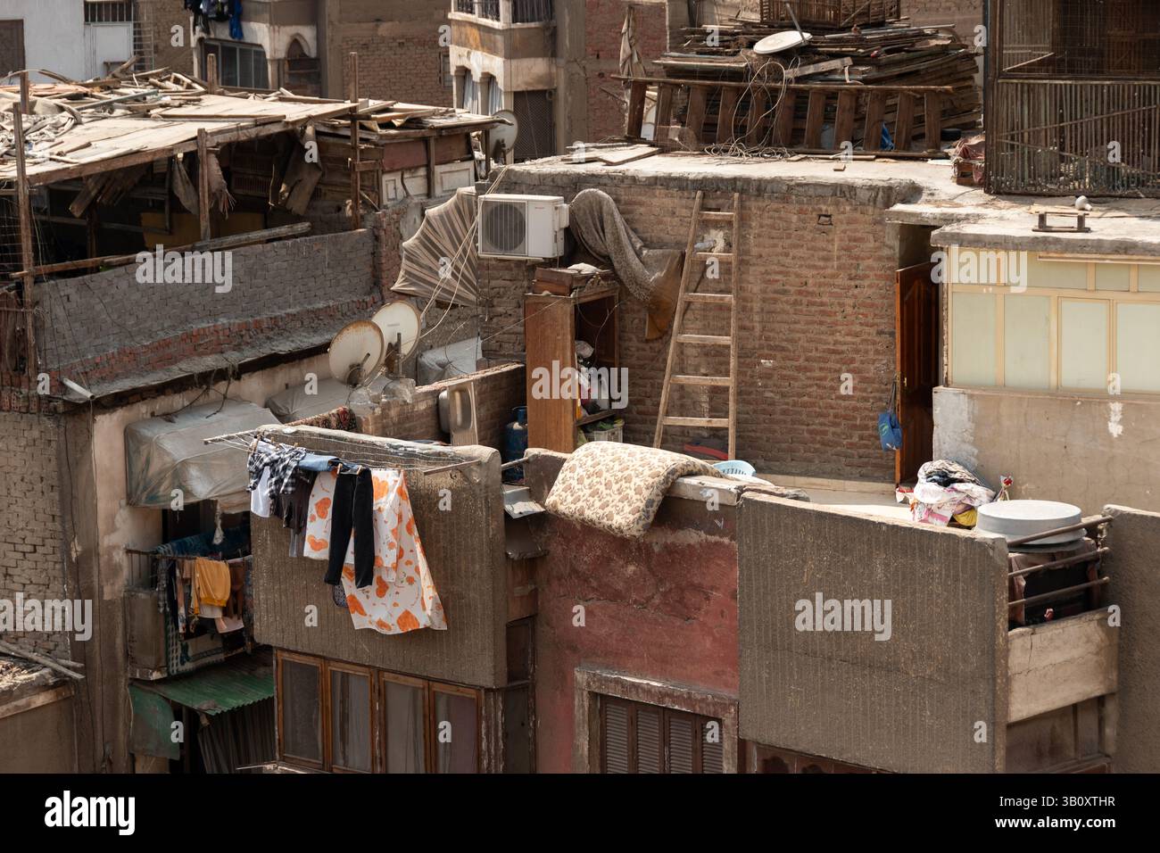 I tetti del Cairo, egitto Foto Stock