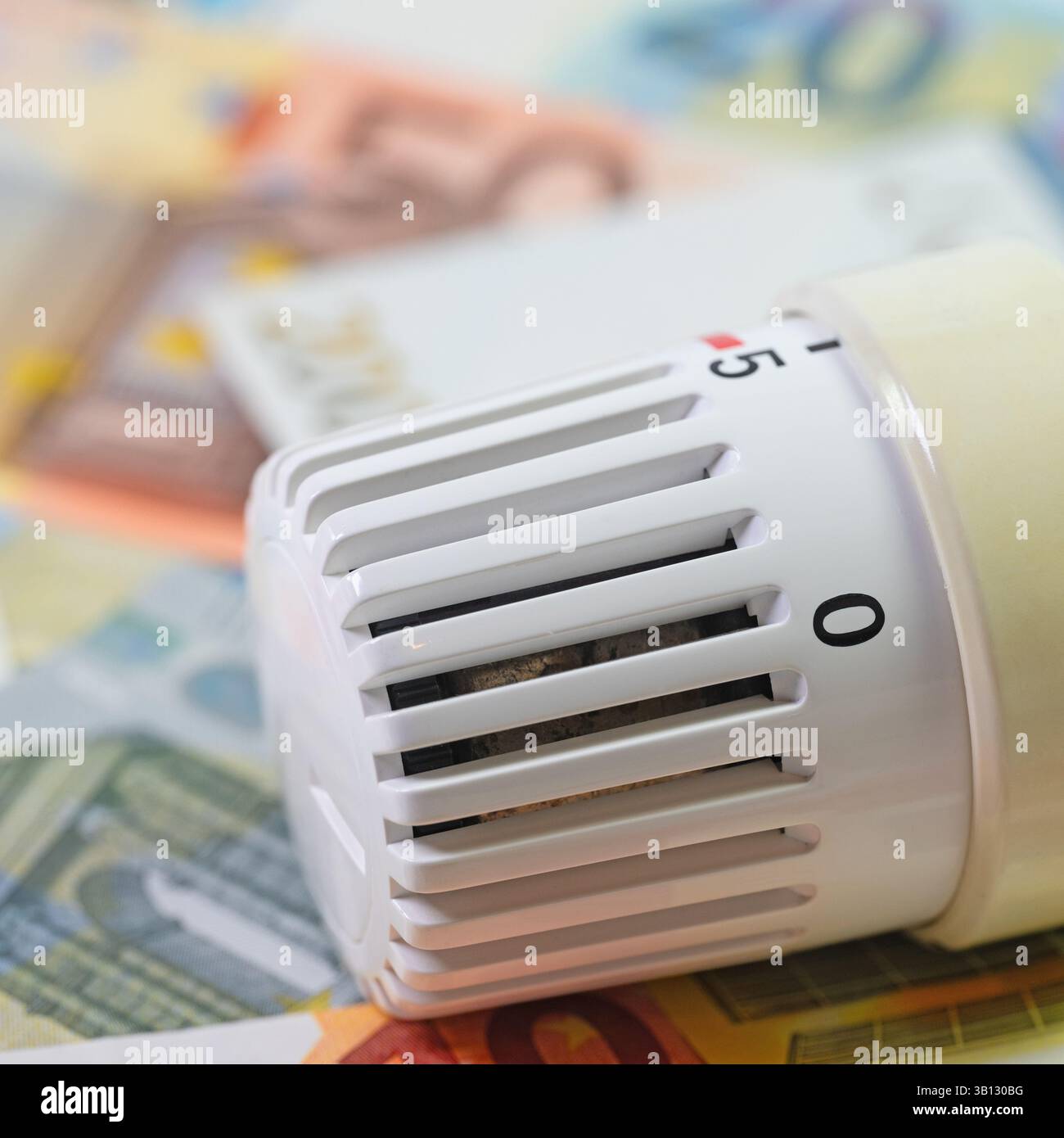 Costi di riscaldamento in una rappresentazione simbolica Foto Stock