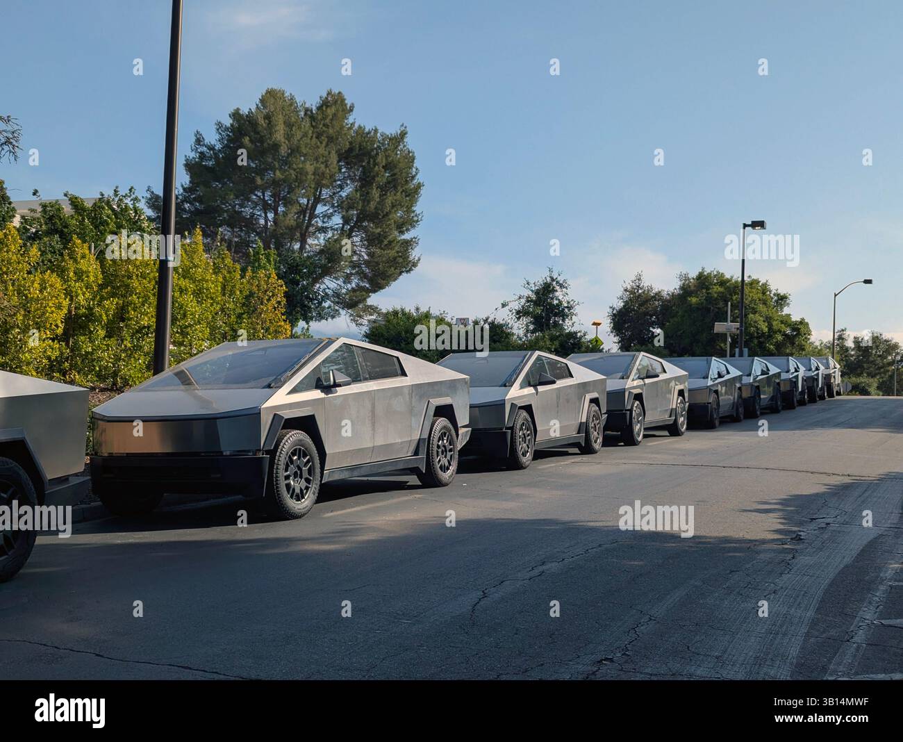 Tesla Cybertruck si è schierata a Tesla Palo alto, California Foto Stock