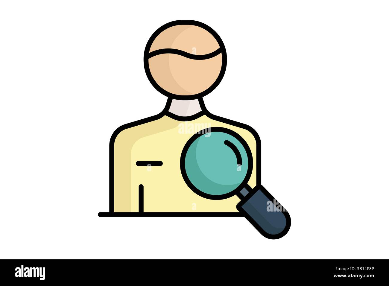 Icona indizio. stile icona contorno colorato. icona relativa alla legge e alla giustizia. illustrazione vettoriale degli elementi di legge Illustrazione Vettoriale