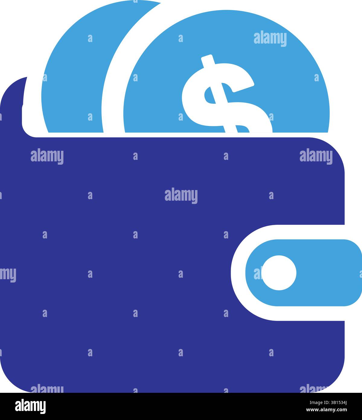 Icona monete nel portafoglio concetto finanziario personale. Illustrazione Vettoriale