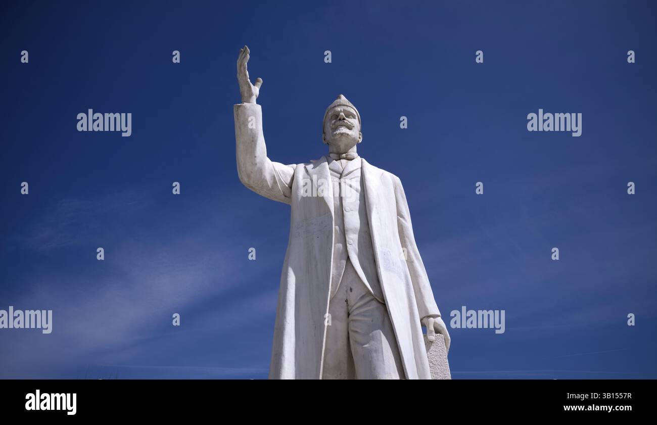 Statua, Monumento, Statua di Eleftherios Venizelos, Parco di Corfù, Salonicco, Macedonia, Grecia, Europa Foto Stock
