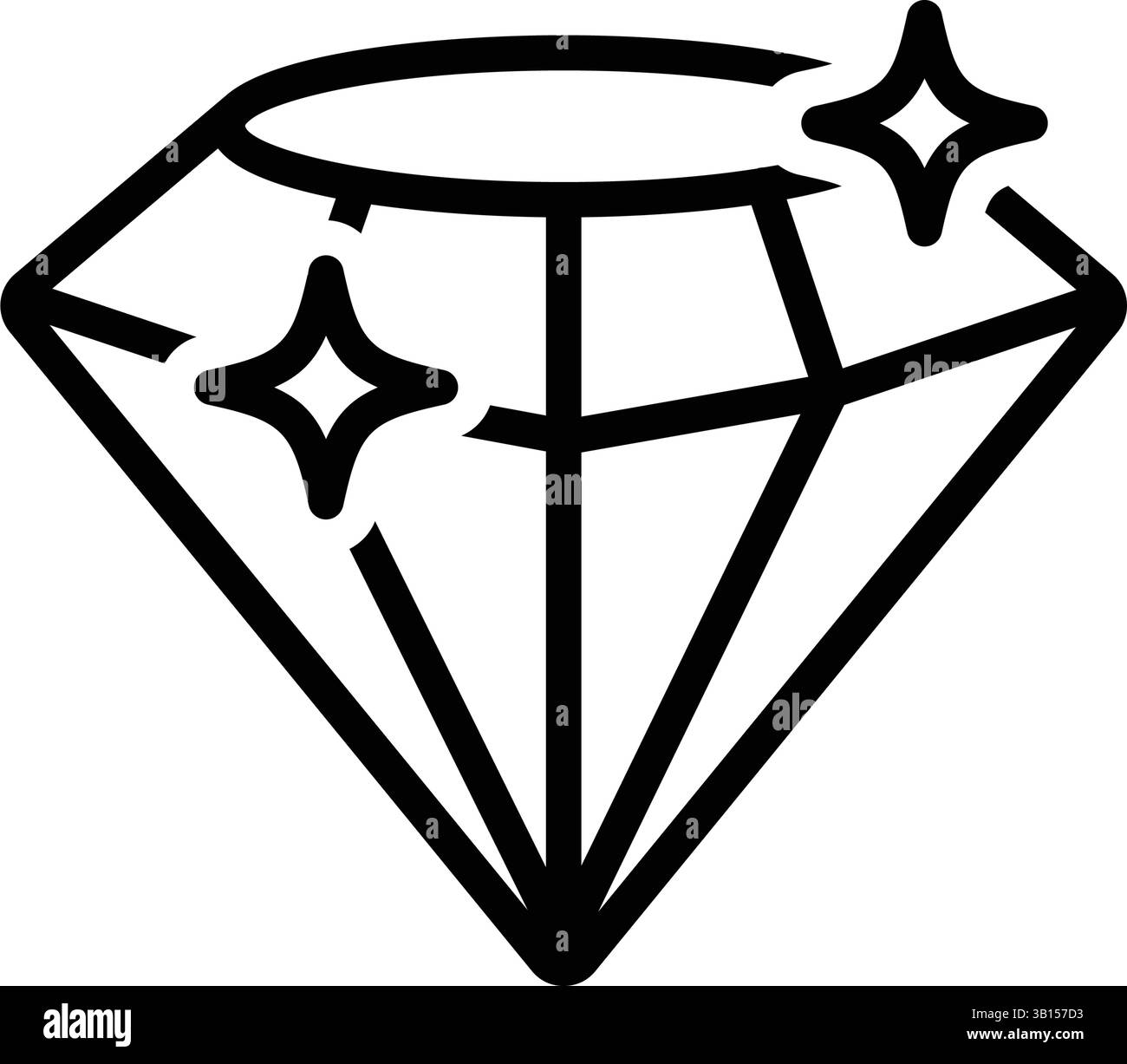 Icona per diamanti, pietre preziose Illustrazione Vettoriale