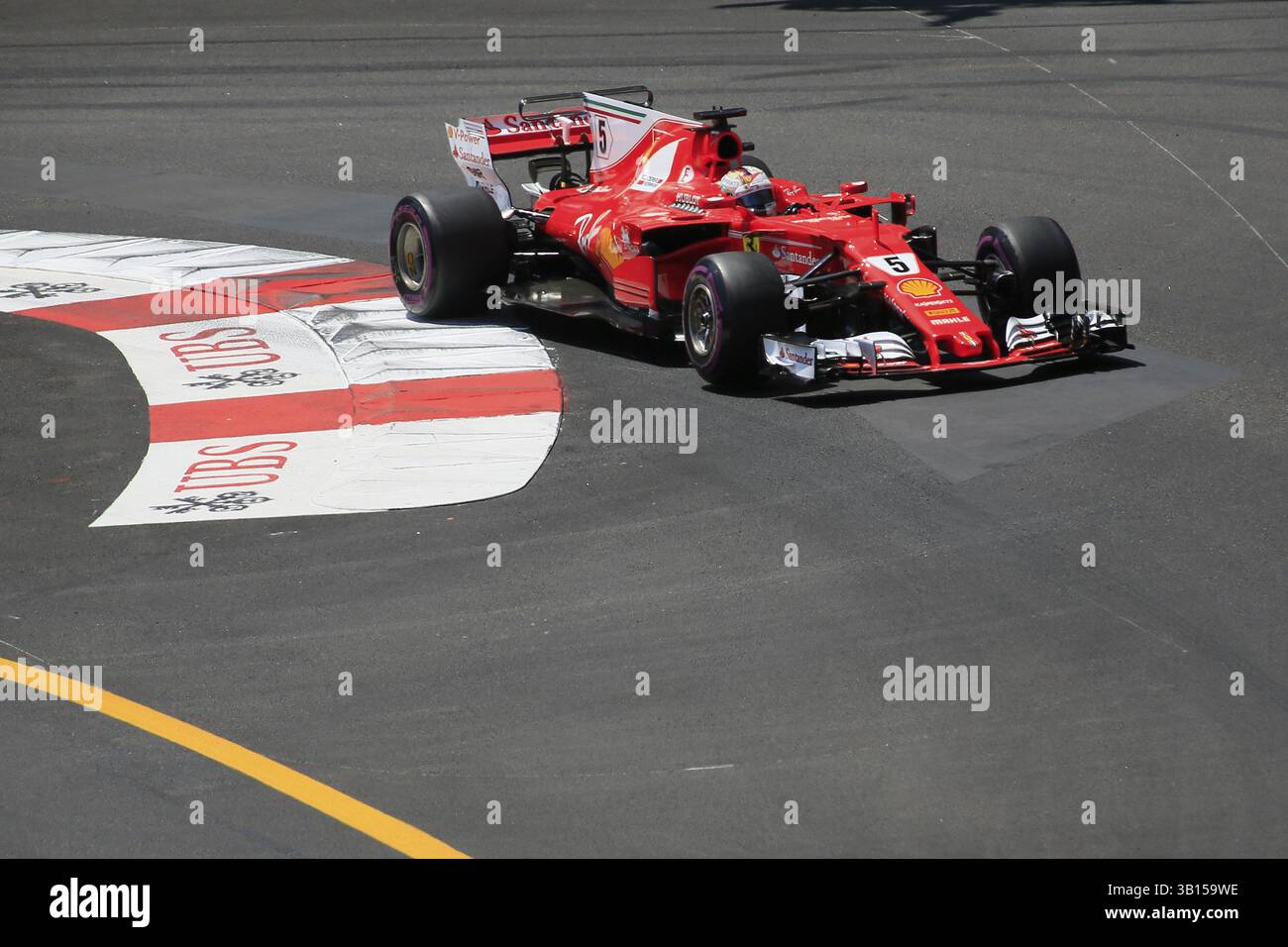 Sebastian Vettel, Ferrari, gara di Formula 1, Formula 1, Gran Premio di F1 Monaco 2017 Foto Stock