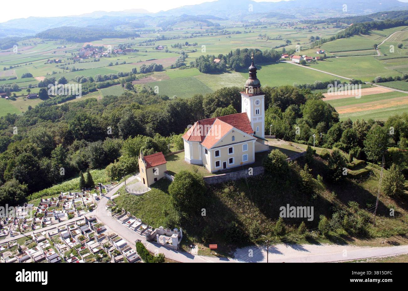 Chiesa parrocchiale di Santa Caterina d'Alessandria a Zagorska Sela, Croazia Foto Stock