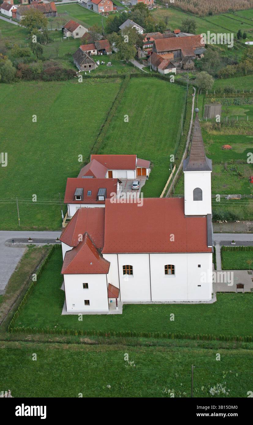 Chiesa parrocchiale del Beato Agostino Casotti a Lupoglav, Croazia Foto Stock