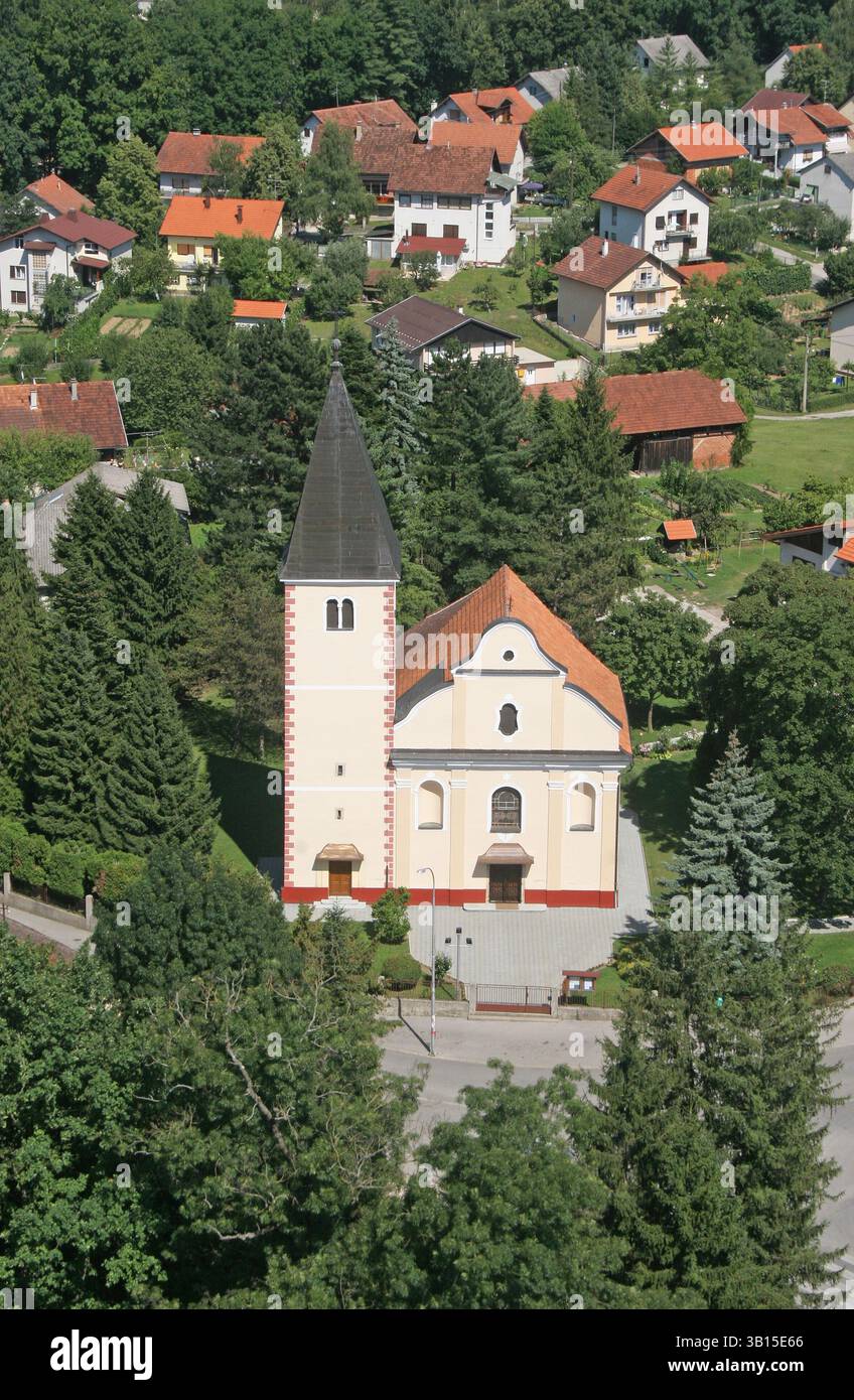 Chiesa parrocchiale dell'assunzione della Vergine Maria a Oroslavlje, Croazia Foto Stock
