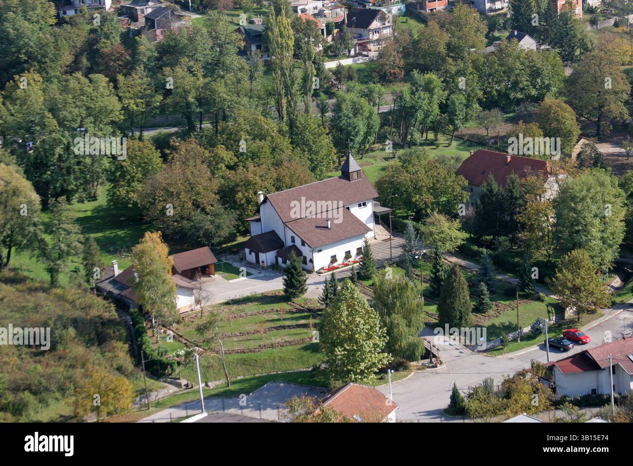 Chiesa parrocchiale di San Giuseppe il lavoratore a Gajnice, Zagabria, Croazia Foto Stock