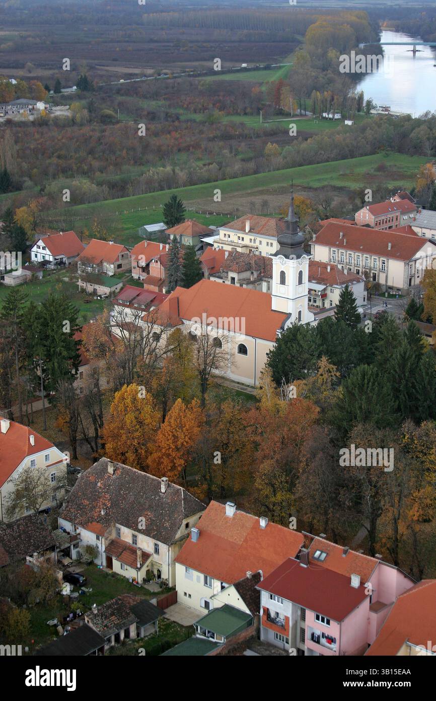 Chiesa parrocchiale di San Lorenzo a Petrinja, Croazia Foto Stock