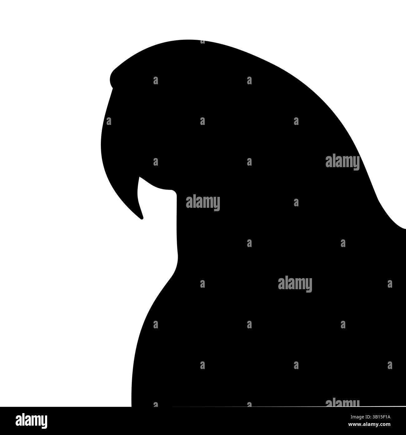 Silhouette pappagallo minimalista Vector Illustrazione Vettoriale