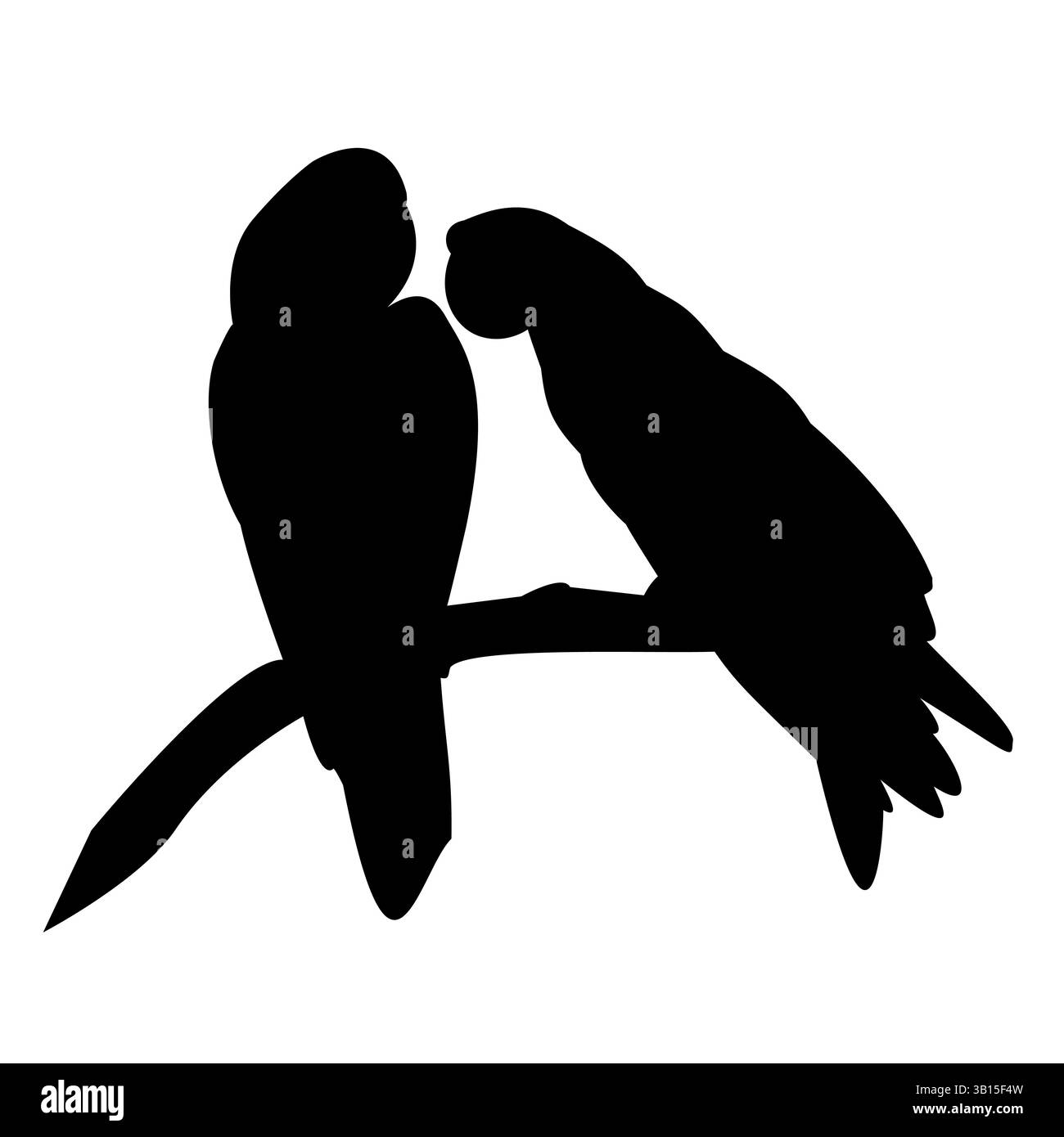 Silhouette pappagallo minimalista Vector Illustrazione Vettoriale