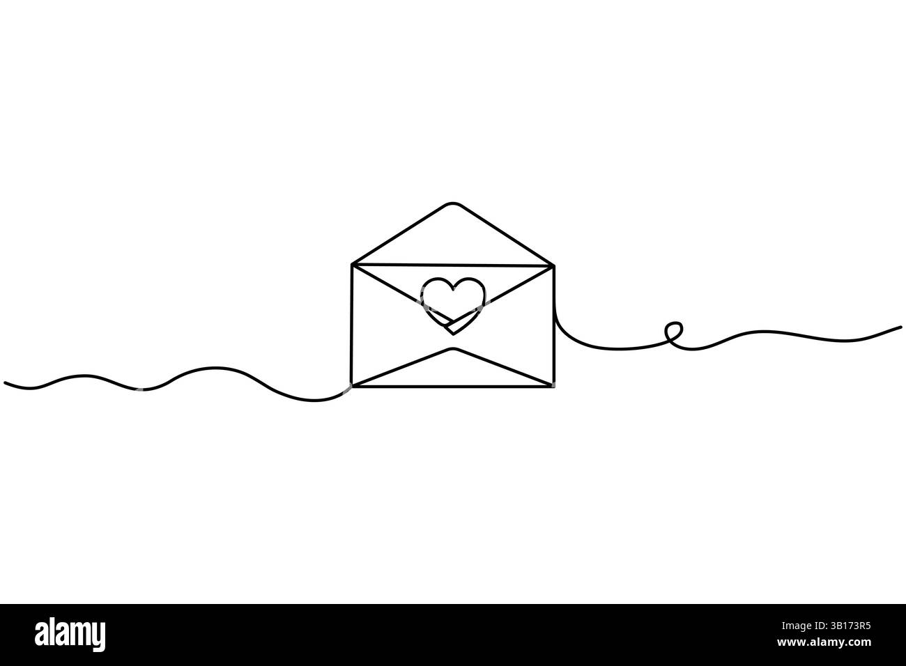 Love quest'ultimo disegno continuo di una linea di valentine day delinea semplice icona vettoriale. Illustrazione Vettoriale